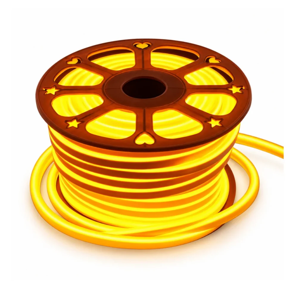 205254 Neon LED Hortum – 120 SMD/m, 220V AC, IP65, Amber, 25 m