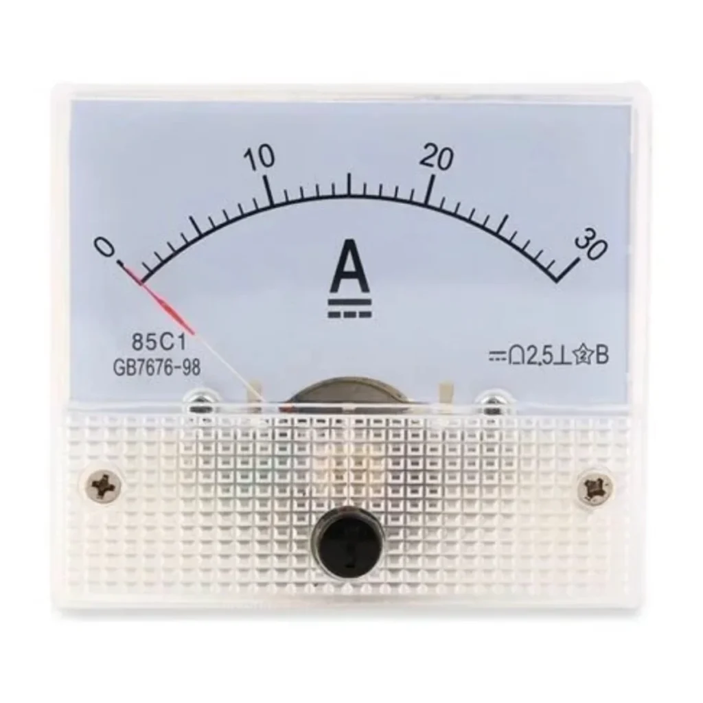 85C1 DC Analog Ampermetre Paneli – 0-30A Akım Ölçer, Sınıf 2.5