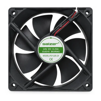 PD122S-24 Kare Fan – 120×120×25 mm, 24V DC, 0,23A, Sleeve Bearing