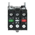 Harmony XB4 Işıklı Buton – Yeşil, 22 mm, 1NA+1NK, 250V