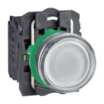 XB5-AW3165  AMPÜL TAKMALI Buton – Beyaz, 22 mm, 1NA+1NK, 250V