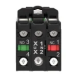 XB5-AW33B5 AMPÜL TAKMALI  Işıklı Buton – Yeşil, 22 mm, 1NA+1NK, 24V AC/DC
