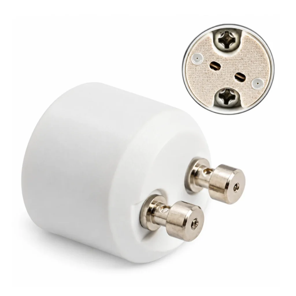 Duy Adaptörü – Seramik, 250V, 2A – GU10 → MR16/GU5.3