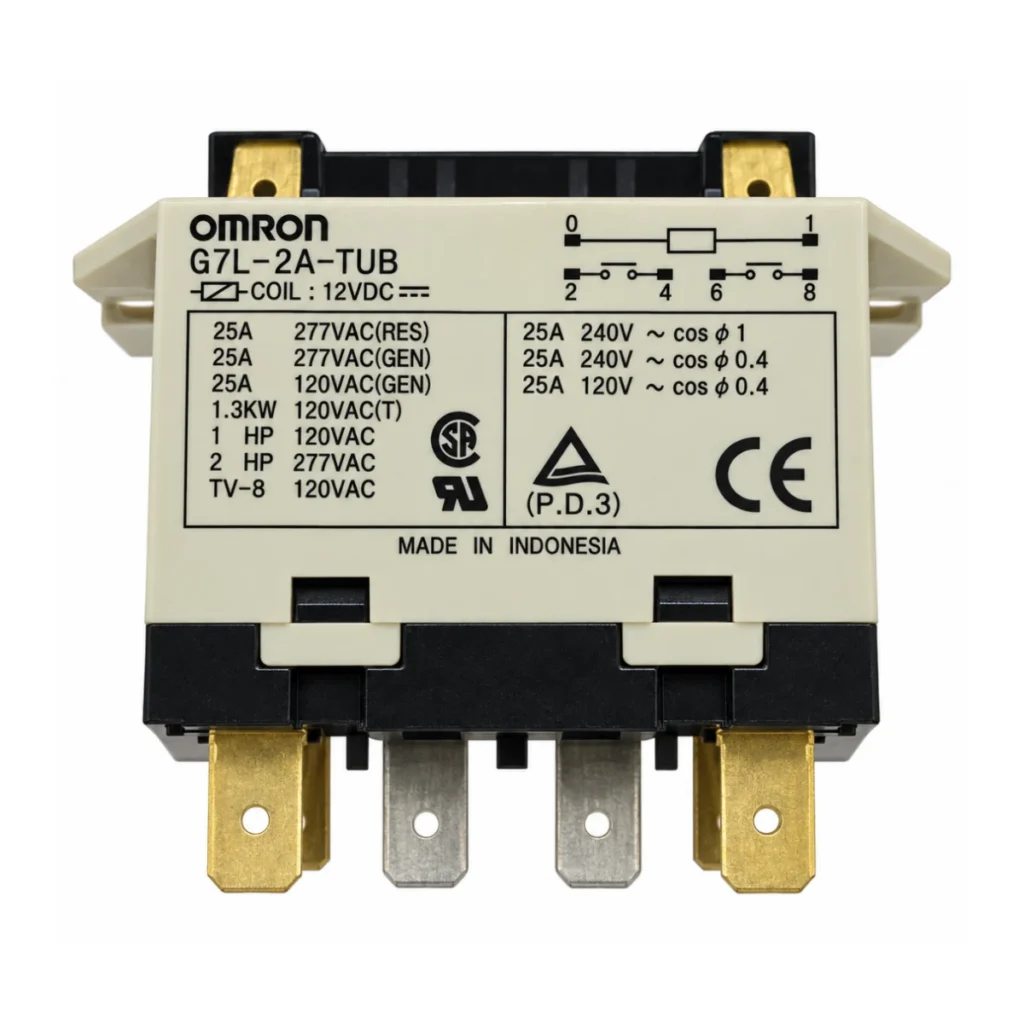 G7L-2A- TUB  12V DC Güç Rölesi – 12VDC, 2NA, 25A