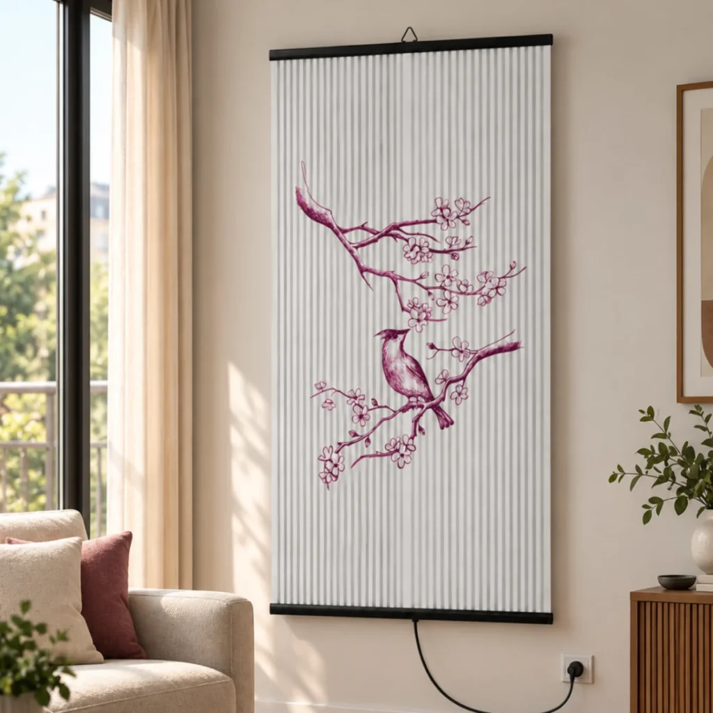 220V 450W Dekoratif Duvar Tipi Elektrikli İnfrared Isıtıcı – 58 × 120 cm
