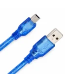 USB 2.0 A Erkek – Mini 5P Erkek Kablo – 1,5 Metre, Folyo + Örgü Korumalı