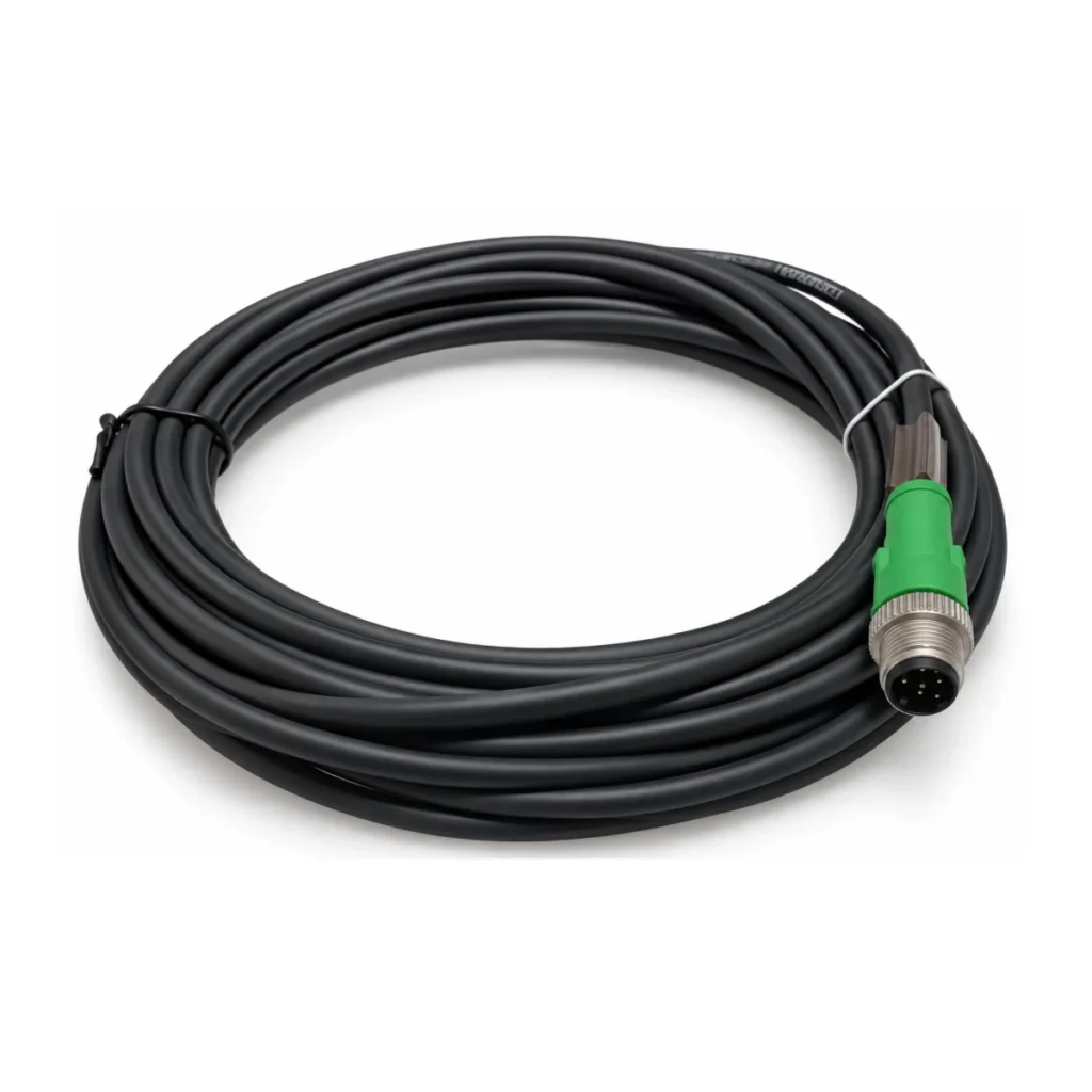 M12 5 Pin Düz Erkek Sensör Kablosu – 10 mt