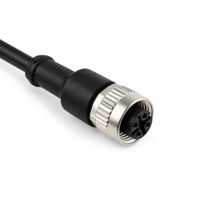 Alman malı 763 M12 4 Pin  Kauçuk Düz Sensör Kablosu – 5 m, PUR