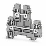Klemsan PIK 4N 319109 İki Katlı Vidalı Ray Klemens – 4 mm², Gri