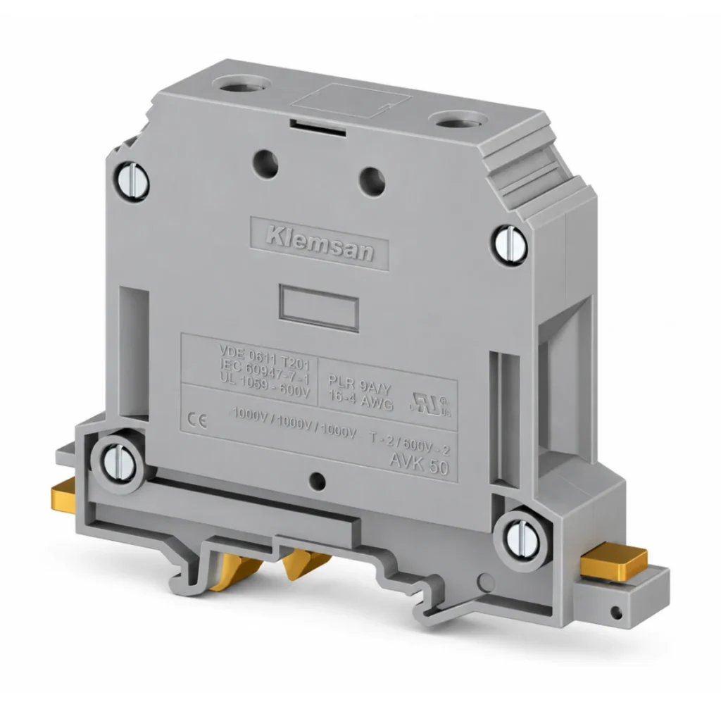 Klemsan AVK 50 304330 Vidalı Ray Klemens – 50 mm², Gri