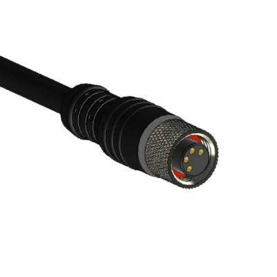 MAXE M8 4 pin dişi düz sensör bağlantı kablosu – 3 m, siyah PVC