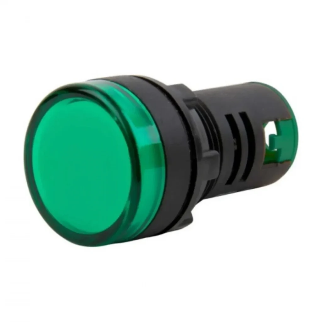LED Sinyal Lambası – Yeşil,  22mm, 220V AC