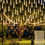 LED Meteor Yağmuru Işığı – 50 cm, 8 Boru, 220V