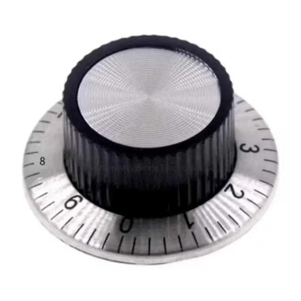 36 mm Plastik Potansiyometre Düğmesi – Dereceli Kadranlı Dial